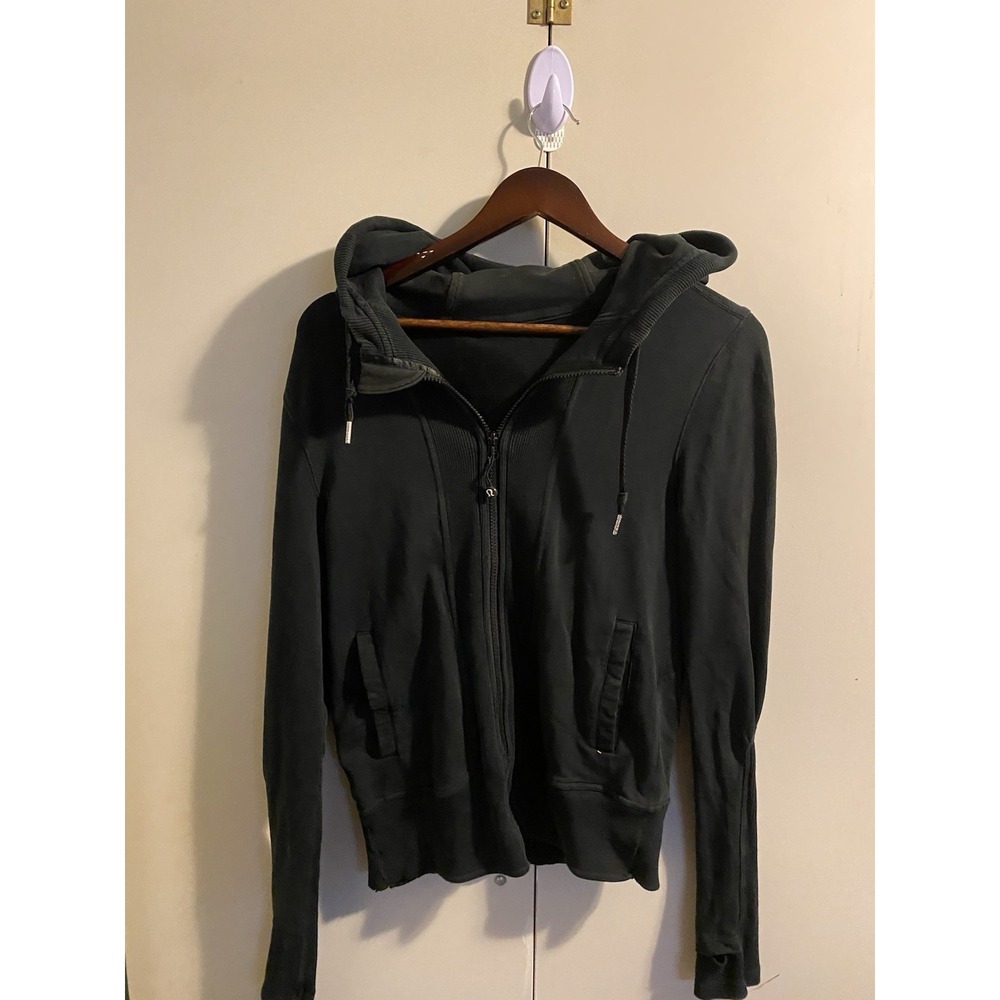 Lululemon Back to Class Jacket Size 6 Hooded Black Swan Rare Hoodie Full Zip